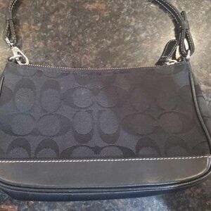 Coach Signature Y2K Sufflette Leather & Canvas Demi Shoulder Bag